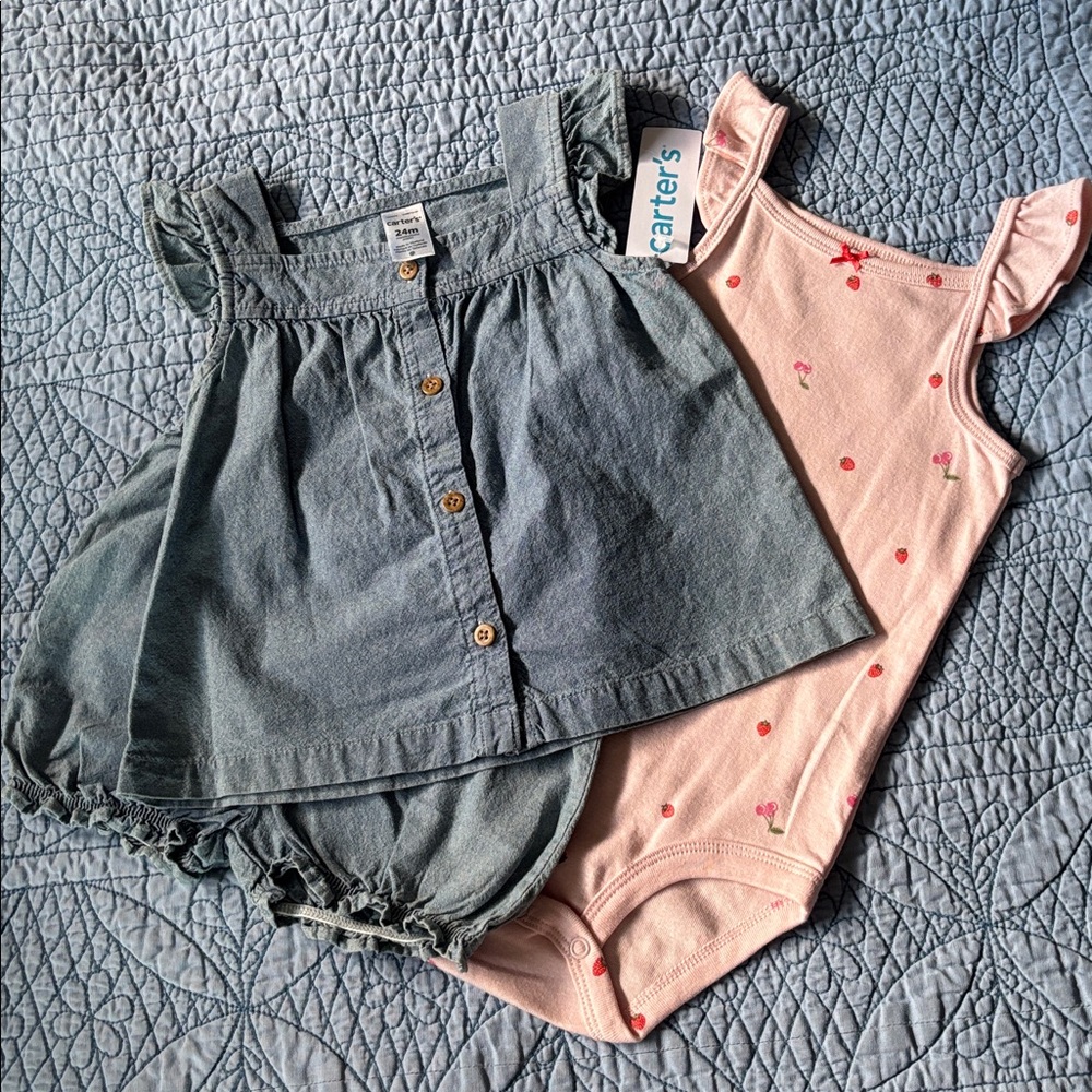 NWT!! 🍓🍒CARTER’S 3 PIECE TODDLER SET—24 MONTHS!